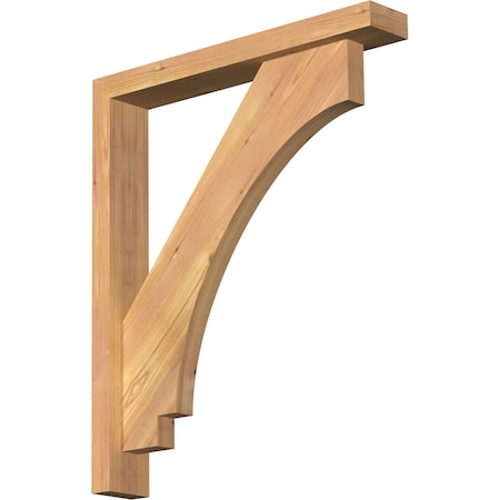 Imperial Block Smooth Bracket W/ Offset Brace, Western Red Cedar, 3 1/2W X 22D X 26H